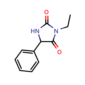 Chemical structure of Ethotoin , CAS 86-35-1, AChemBlock X195705