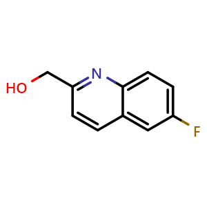 Chemical structure of 6-Fluoro-2-quinolinemethanol , CAS 165111-37-5, AChemBlock X195740