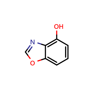 Chemical structure of 1,3-Benzoxazol-4-ol , CAS 89590-22-7, AChemBlock X195767