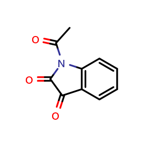 Chemical structure of 1-Acetylindoline-2,3-dione , CAS 574-17-4, AChemBlock X195841