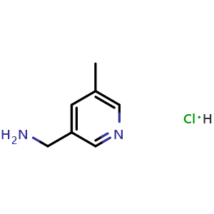 Chemical structure of (5-Methylpyridin-3-yl)methanamine hydrochloride , CAS 1449122-47-7, AChemBlock X195853