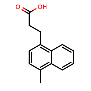 Chemical structure of 3-(4-Methylnaphthalen-1-yl)propanoic acid , CAS 76673-34-2, AChemBlock X195855