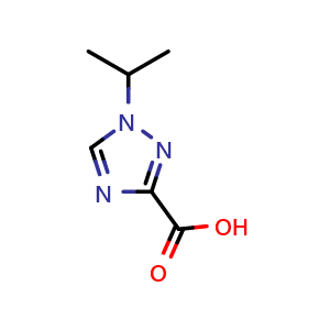 Chemical structure of 1-Propan-2-yl-1,2,4-triazole-3-carboxylic acid , CAS 1425090-56-7, AChemBlock X195858
