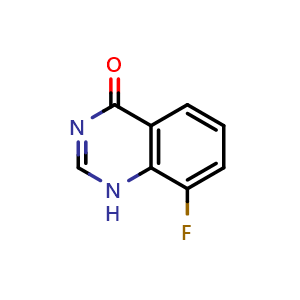 Chemical structure of 8-Fluoro-1H-quinazolin-4-one , CAS 187805-50-1, AChemBlock X195859