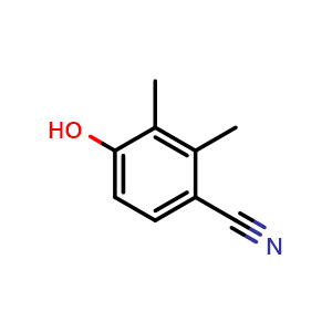 Chemical structure of 4-Hydroxy-2,3-dimethylbenzonitrile , CAS 448961-58-8, AChemBlock X195861