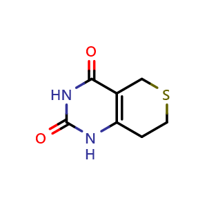 Chemical structure of 1,5,7,8-Tetrahydrothiopyrano[4,3-d]pyrimidine-2,4-dione , CAS 857956-61-7, AChemBlock X195862