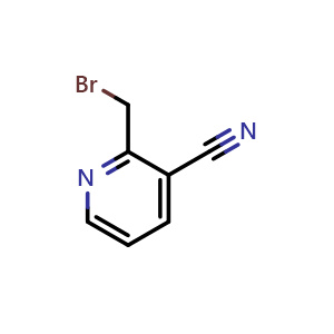 Chemical structure of 2-(Bromomethyl)pyridine-3-carbonitrile , CAS 116986-12-0, AChemBlock X195865