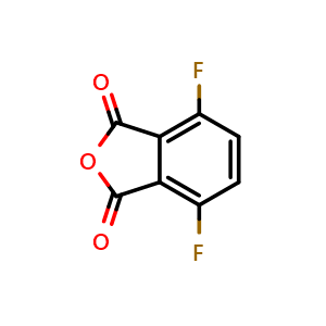 Chemical structure of 4,7-Difluoro-2-benzofuran-1,3-dione , CAS 652-40-4, AChemBlock X195882