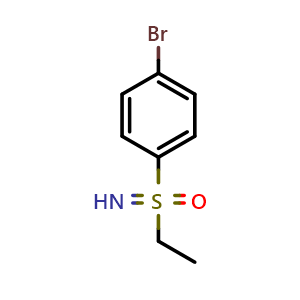 Chemical structure of 1-bromo-4-(ethylsulfonimidoyl)benzene , CAS 1935164-83-2, AChemBlock X195888