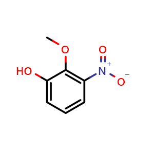 Chemical structure of 2-Methoxy-3-nitrophenol , CAS 20734-71-8, AChemBlock X195896