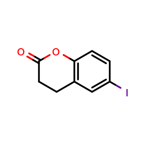 Chemical structure of 6-Iodochroman-2-one , CAS 128651-99-0, AChemBlock X195922