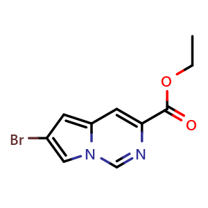 Chemical structure of Ethyl 6-bromo-1,2-dihydropyrrolo[1,2-c]pyrimidine-3-carboxylate , CAS 588720-12-1, AChemBlock X195926