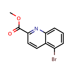 Chemical structure of Methyl 5-bromoquinoline-2-carboxylate , CAS 1355174-78-5, AChemBlock X195929