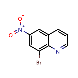 Chemical structure of 8-Bromo-6-nitroquinoline , CAS 120287-30-1, AChemBlock X195932