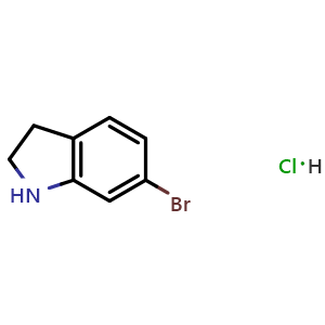 Chemical structure of 6-Bromoindoline hydrochloride , CAS 1187933-30-7, AChemBlock X195941