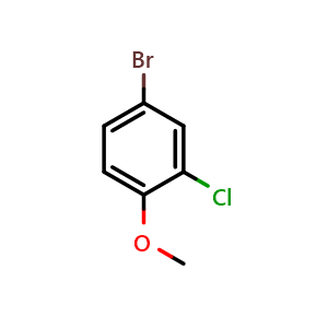 Chemical structure of 4-Bromo-2-chloro-1-methoxybenzene , CAS 50638-47-6, AChemBlock X195950