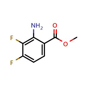 Chemical structure of Methyl 2-amino-3,4-difluorobenzoate , CAS 170108-07-3, AChemBlock X195961