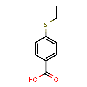 Chemical structure of 4-(Ethylthio)benzoic acid , CAS 13205-49-7, AChemBlock X195984