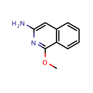 Chemical structure of 1-Methoxyisoquinolin-3-amine , CAS 80900-33-0, AChemBlock X195990