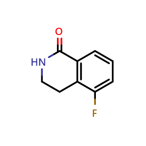 Chemical structure of 5-Fluoro-3,4-dihydroisoquinolin-1(2H)-one , CAS 230301-83-4, AChemBlock X195995