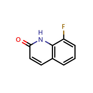 Chemical structure of 8-Fluoroquinolin-2(1H)-one , CAS 71738-83-5, AChemBlock X195997