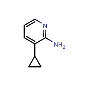 Chemical structure of 3-Cyclopropylpyridin-2-amine , CAS 878805-25-5, AChemBlock X196003