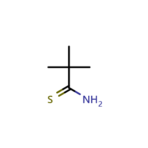 Chemical structure of 2,2-Dimethylpropanethioamide , CAS 630-22-8, AChemBlock X196008