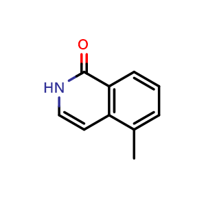 Chemical structure of 5-Methylisoquinolin-1(2H)-one , CAS 24188-72-5, AChemBlock X196010