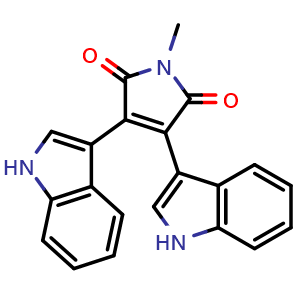 Chemical structure of Bisindolylmaleimide V , CAS 113963-68-1, AChemBlock X196013
