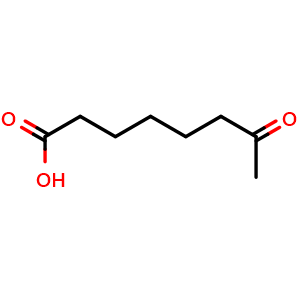 Chemical structure of 7-Oxooctanoic acid , CAS 14112-98-2, AChemBlock X196026