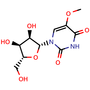Chemical structure of 5-Methoxyuridine , CAS 35542-01-9, AChemBlock X196046