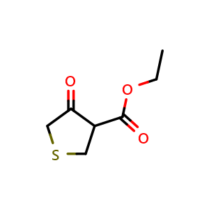Chemical structure of Ethyl 4-oxotetrahydrothiophene-3-carboxylate , CAS 78647-31-1, AChemBlock X196050