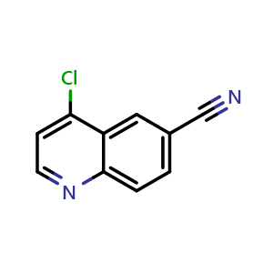 Chemical structure of 4-Chloroquinoline-6-carbonitrile , CAS 219763-83-4, AChemBlock X196052