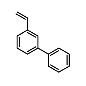 Chemical structure of 3-Vinyl-1,1'-biphenyl , CAS 38383-51-6, AChemBlock X196087