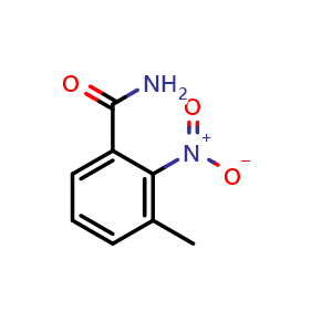 Chemical structure of 3-Methyl-2-nitrobenzamide , CAS 60310-07-8, AChemBlock X196088