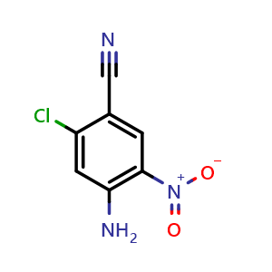 Chemical structure of 4-Amino-2-chloro-5-nitrobenzonitrile , CAS 172455-36-6, AChemBlock X196089