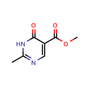 Chemical structure of Methyl 2-methyl-6-oxo-1H-pyrimidine-5-carboxylate , CAS 865077-08-3, AChemBlock X196127