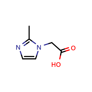 Chemical structure of 2-(2-Methylimidazol-1-yl)acetic acid , CAS 25023-36-3, AChemBlock X196129