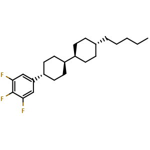 Chemical structure of trans,trans-4'-Pentyl-4-(3,4,5-trifluorophenyl)bicyclohexyl , CAS 137644-54-3, AChemBlock X196135