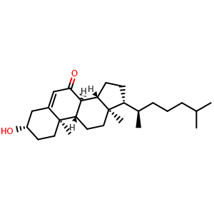 Chemical structure of 7-Ketocholesterol , CAS 566-28-9, AChemBlock X196142