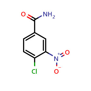 Chemical structure of 4-Chloro-3-nitrobenzamide , CAS 16588-06-0, AChemBlock X196152