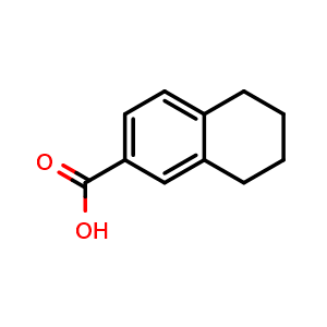 Chemical structure of 5,6,7,8-Tetrahydro-2-naphthoic acid , CAS 1131-63-1, AChemBlock X196177