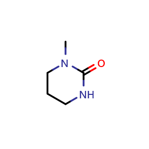 Chemical structure of 1-Methyltetrahydropyrimidin-2(1H)-one , CAS 10166-54-8, AChemBlock X196199
