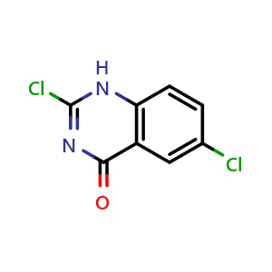Chemical structure of 2,6-Dichloroquinazolin-4(1H)-one , CAS 20197-87-9, AChemBlock X196219