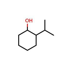Chemical structure of 2-(Propan-2-yl)cyclohexan-1-ol , CAS 96-07-1, AChemBlock X196221