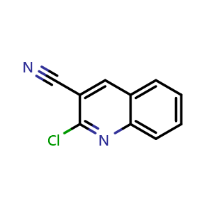 Chemical structure of 2-Chloroquinoline-3-carbonitrile , CAS 95104-21-5, AChemBlock X196222