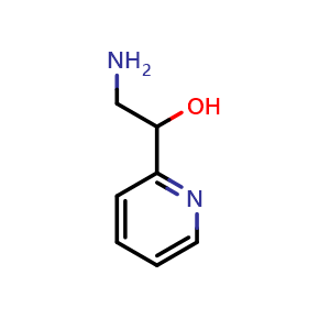 Chemical structure of 2-Amino-1-(pyridin-2-yl)ethan-1-ol , CAS 89943-14-6, AChemBlock X196227