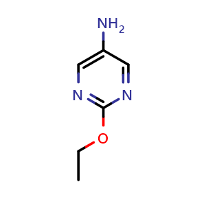 Chemical structure of 2-Ethoxypyrimidin-5-amine , CAS 73418-86-7, AChemBlock X196239