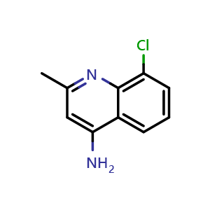 Chemical structure of 8-Chloro-2-methylquinolin-4-amine , CAS 68017-48-1, AChemBlock X196244