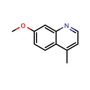 Chemical structure of 7-Methoxy-4-methylquinoline , CAS 6238-12-6, AChemBlock X196251